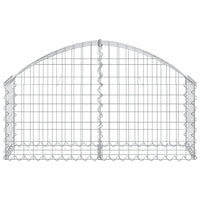 Arched Gabion Basket 100x30x40/60 cm Galvanised Iron