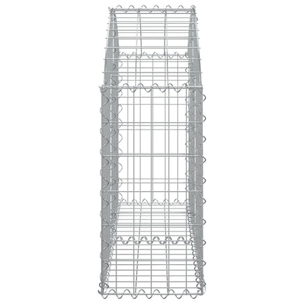 Arched Gabion Basket 100x30x60/80 cm Galvanised Iron