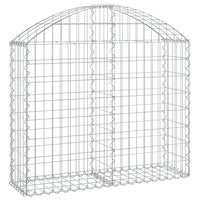 Arched Gabion Basket 100x30x80/100 cm Galvanised Iron
