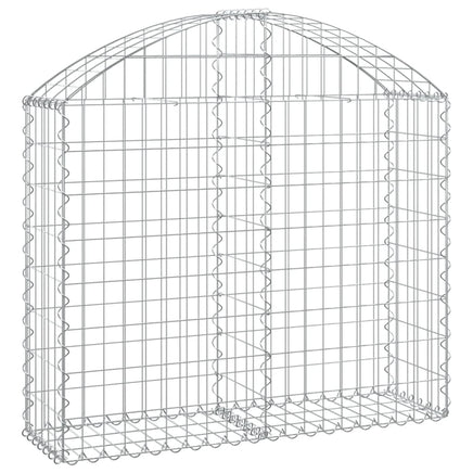 Arched Gabion Basket 100x30x80/100 cm Galvanised Iron