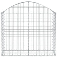 Arched Gabion Basket 100x30x80/100 cm Galvanised Iron