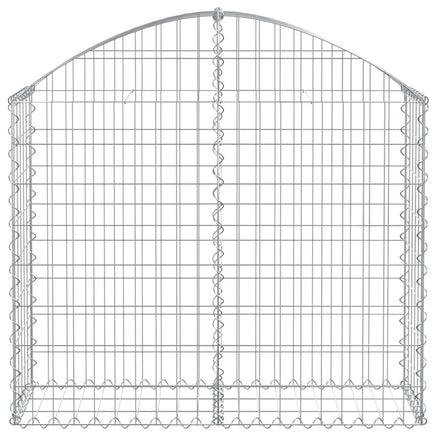 Arched Gabion Basket 100x30x80/100 cm Galvanised Iron