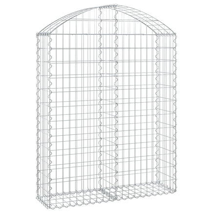 Arched Gabion Basket 100x30x120/140 cm Galvanised Iron