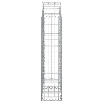 Arched Gabion Basket 100x30x120/140 cm Galvanised Iron