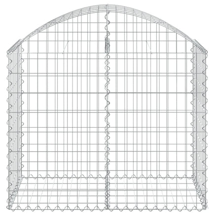 Arched Gabion Basket 100x50x80/100 cm Galvanised Iron