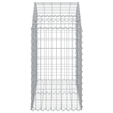 Arched Gabion Basket 100x50x80/100 cm Galvanised Iron