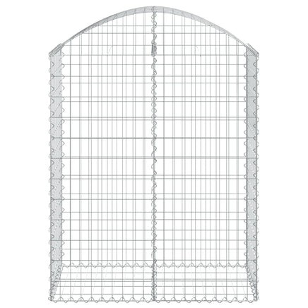 Arched Gabion Basket 100x50x120/140 cm Galvanised Iron