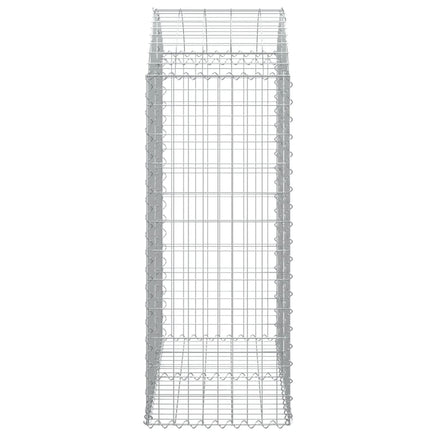 Arched Gabion Basket 100x50x120/140 cm Galvanised Iron
