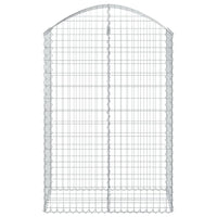 Arched Gabion Basket 100x50x140/160 cm Galvanised Iron