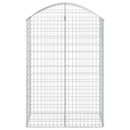 Arched Gabion Basket 100x50x140/160 cm Galvanised Iron