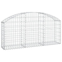 Arched Gabion Basket 150x30x60/80 cm Galvanised Iron