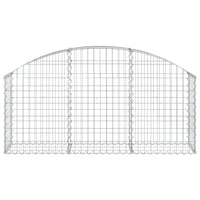 Arched Gabion Basket 150x30x60/80 cm Galvanised Iron