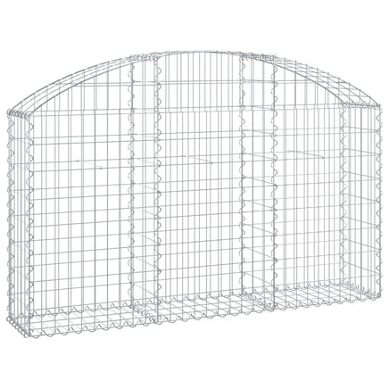 Arched Gabion Basket 150x30x80/100 cm Galvanised Iron