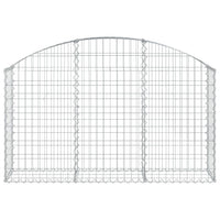 Arched Gabion Basket 150x30x80/100 cm Galvanised Iron