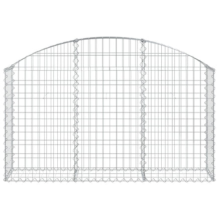 Arched Gabion Basket 150x30x80/100 cm Galvanised Iron