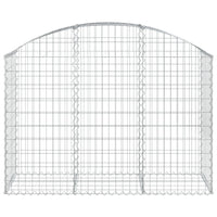 Arched Gabion Basket 150x50x100/120 cm Galvanised Iron