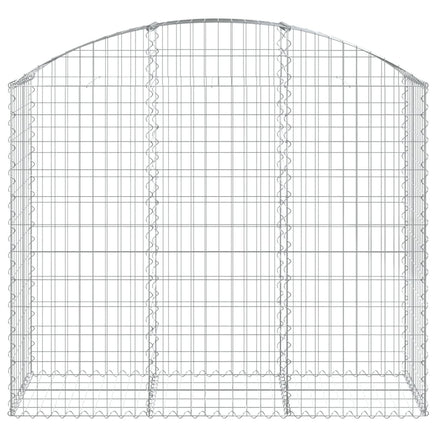 Arched Gabion Basket 150x50x120/140 cm Galvanised Iron