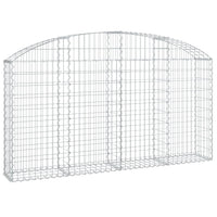 Arched Gabion Basket 200x30x100/120 cm Galvanised Iron