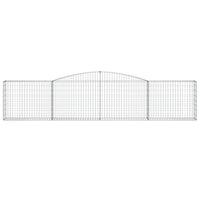 Arched Gabion Basket 400x30x80/100 cm Galvanised Iron