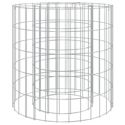 Gabion Fire Pit Ø 50 cm Galvanised Iron