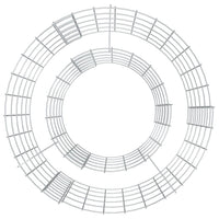 Gabion Fire Pit Ø 50 cm Galvanised Iron