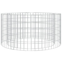 Gabion Fire Pit Ø 100 cm Galvanised Iron