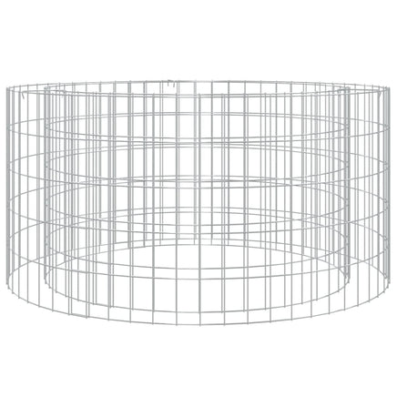 Gabion Fire Pit Ø 100 cm Galvanised Iron