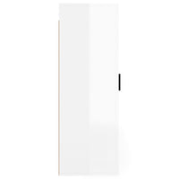 Wall Mounted TV Cabinet High Gloss White 40x34.5x100 cm