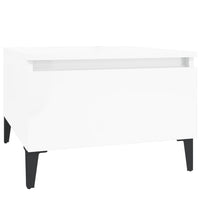 Side Tables 2 pcs High Gloss White 50x46x35 cm Engineered Wood
