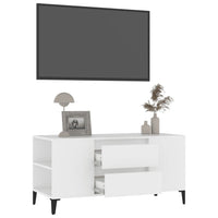 TV Cabinet White 102x44.5x50 cm Engineered Wood