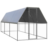 Outdoor Chicken Cage 2x6x2 m Galvanised Steel