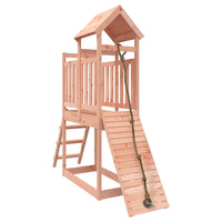 Playhouse with Climbing Wall Solid Wood Douglas