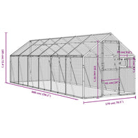 Aviary Silver 1.79x6x1.85 m Aluminium