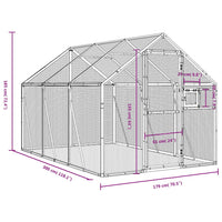 Aviary Anthracite 1.79x3x1.85 m Aluminium