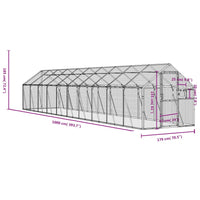 Aviary Anthracite 1.79x10x1.85 m Aluminium
