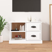 TV Cabinet High Gloss White 73x35.5x47.5 cm Engineered Wood