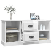 TV Cabinet High Gloss White 99.5x35.5x48 cm Engineered Wood