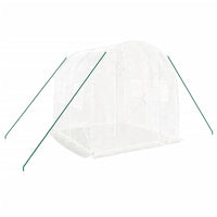 Greenhouse with Steel Frame White 4 m² 2x2x2 m