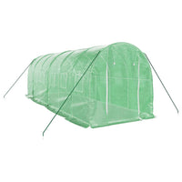 Greenhouse with Steel Frame Green 12 6x2x2 m