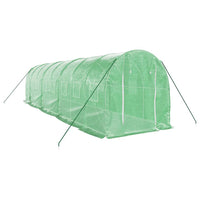Greenhouse with Steel Frame Green 16 8x2x2 m