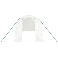 Greenhouse with Steel Frame White 12 m² 6x2x2 m