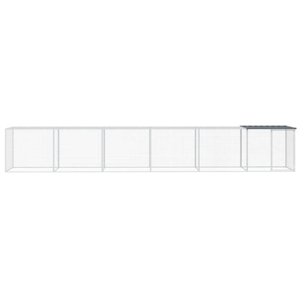 Chicken Cage with Roof Anthracite 603x98x90 cm Galvanised Steel