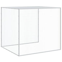 Chicken Cage with Roof Light Grey 603x98x90 cm Galvanised Steel
