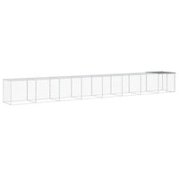 Chicken Cage with Roof Light Grey 803x98x90 cm Galvanised Steel