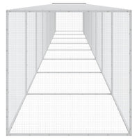 Chicken Cage with Roof Light Grey 803x98x90 cm Galvanised Steel