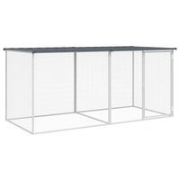 Chicken Cage with Roof Anthracite 203x98x90 cm Galvanised Steel