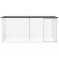 Chicken Cage with Roof Anthracite 203x98x90 cm Galvanised Steel