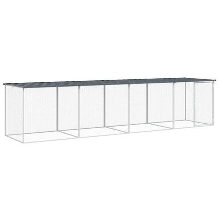 Chicken Cage with Roof Anthracite 403x98x90 cm Galvanised Steel