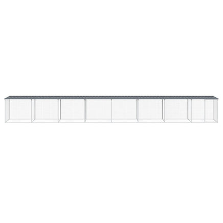 Chicken Cage with Roof Anthracite 803x98x90 cm Galvanised Steel