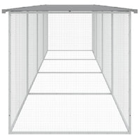 Chicken Cage with Roof Light Grey 403x98x90 cm Galvanised Steel